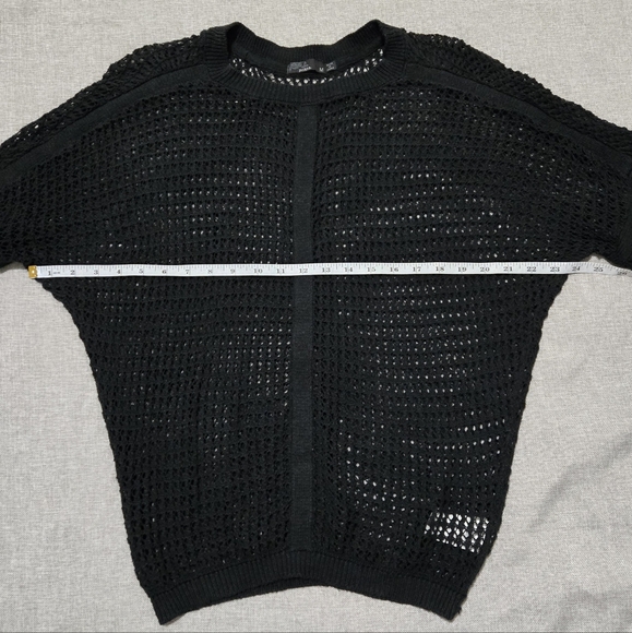 prAna Black Sharla Sweater Open Knit Long Sleeve Size Medium - Picture 8 of 11